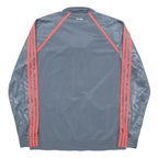 ADIDAS Mens Grey & Red Track Jacket M Polyester Blend Plain Sportswear Zip