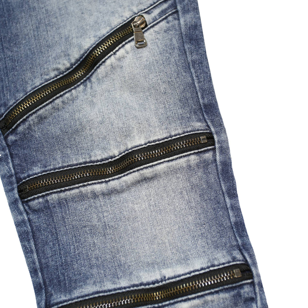 GUESS Mens Slim Blue Jeans Denim W29 L32 Zip Pockets Casual Streetwear