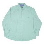 CHAPS Mens Mint Green Shirt 2XL Button-Down Cotton Long Sleeve Casual