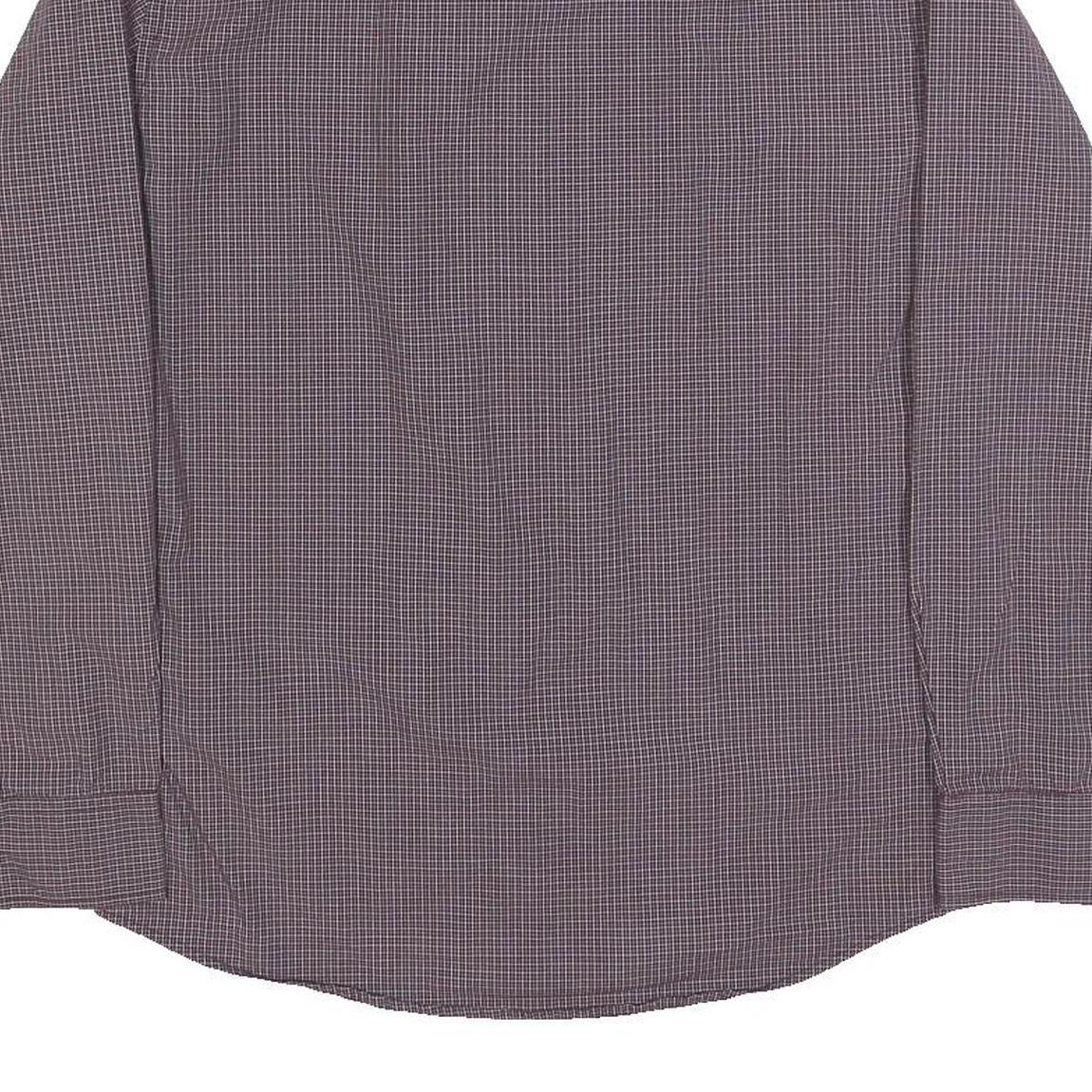 TOMMY HILFIGER Mens Maroon Plain Shirt S Button-Down Collar Long Sleeve Classic