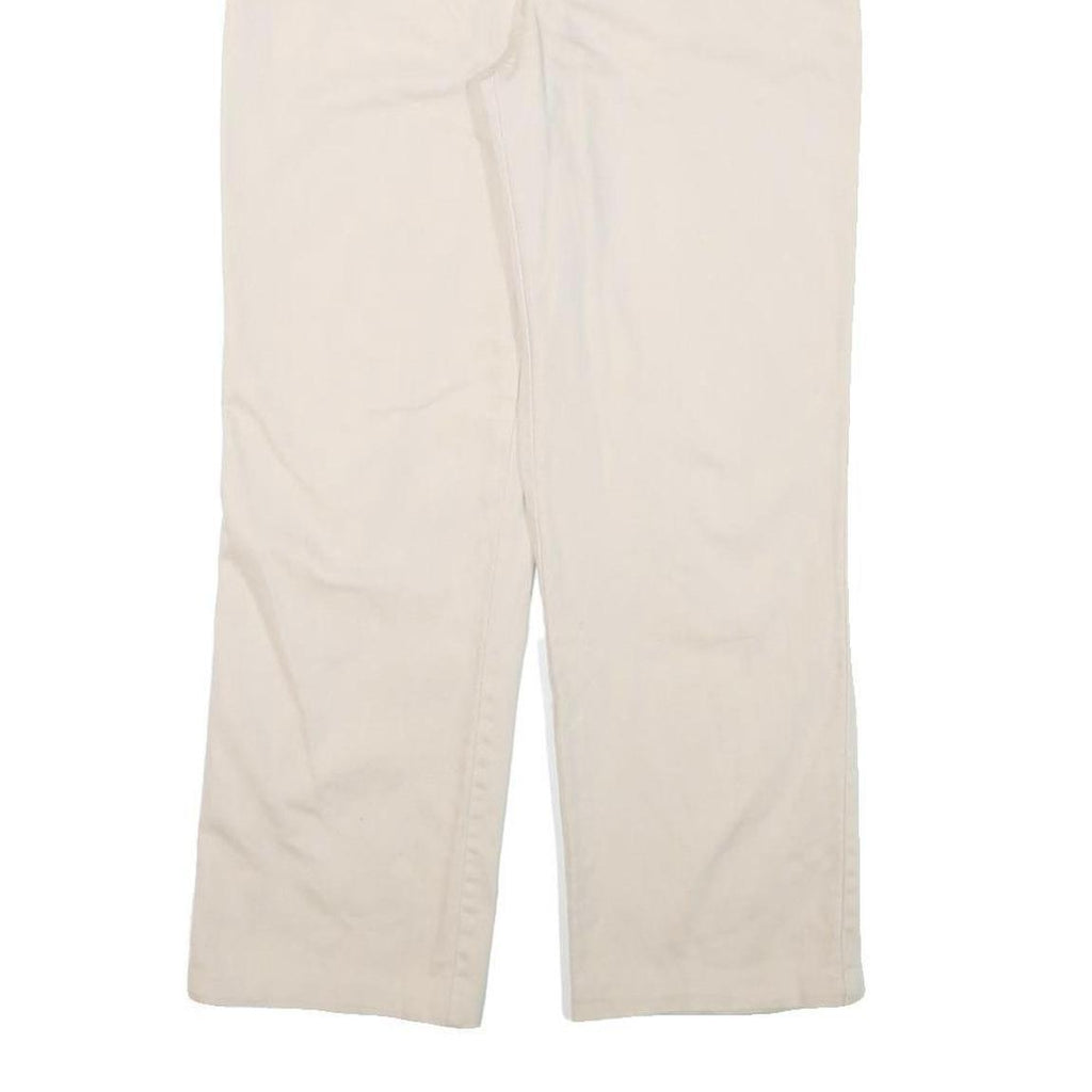 JESSICA SPORT Womens Cotton Blend Cream Regular Fit Straight Leg Trousers W30