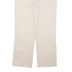 JESSICA SPORT Womens Cotton Blend Cream Regular Fit Straight Leg Trousers W30