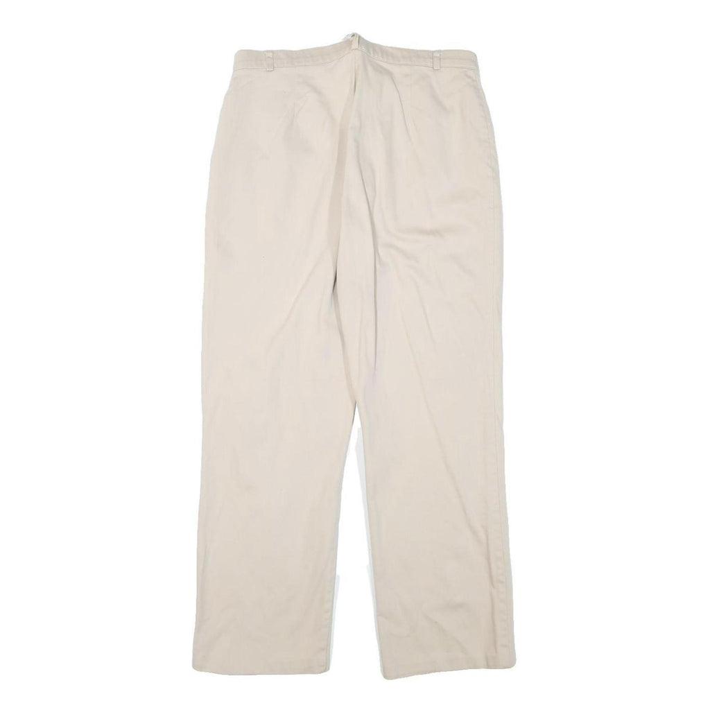 JESSICA SPORT Womens Cotton Blend Cream Regular Fit Straight Leg Trousers W30