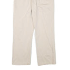 JESSICA SPORT Womens Cotton Blend Cream Regular Fit Straight Leg Trousers W30