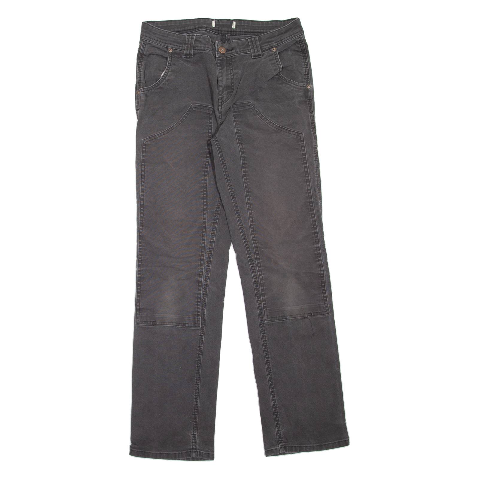 DICKIES Double Knee Carpenter Workwear Womens Jeans Grey Slim Straight W30 L30
