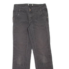 DICKIES Double Knee Carpenter Workwear Womens Jeans Grey Slim Straight W30 L30