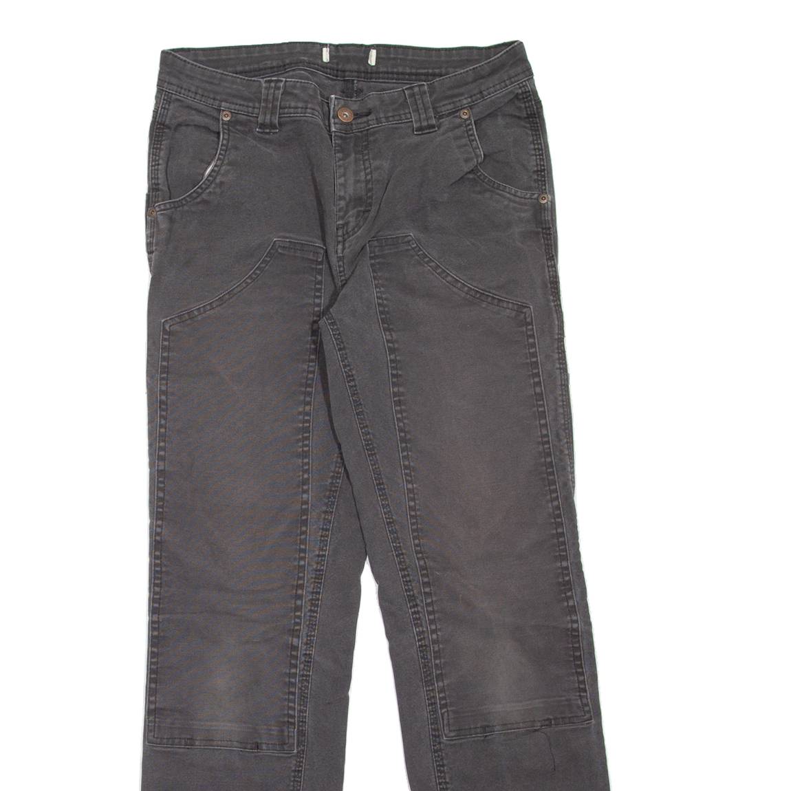 DICKIES Double Knee Carpenter Workwear Womens Jeans Grey Slim Straight W30 L30