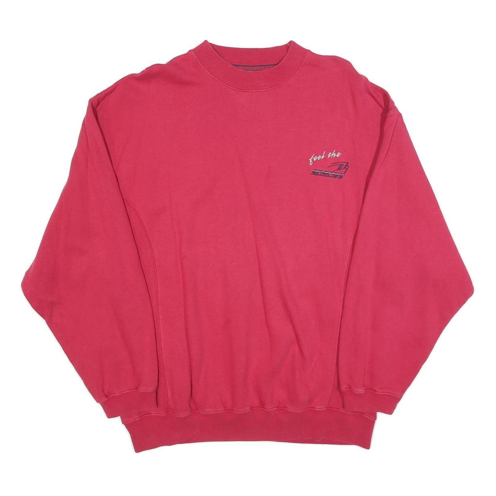 ENERGY Mens Red Crew Neck M Sweatshirt Cotton Blend Casual Pullover