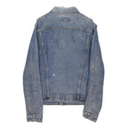 LEVI'S Mens Blue Denim Jacket M Cotton Blend Button Closure Classic Fit Casual