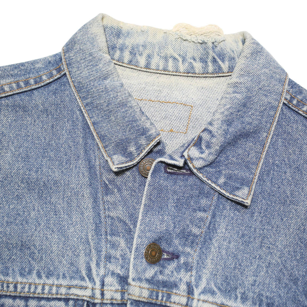 LEVI'S Mens Blue Denim Jacket M Cotton Blend Button Closure Classic Fit Casual