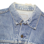 LEVI'S Mens Blue Denim Jacket M Cotton Blend Button Closure Classic Fit Casual
