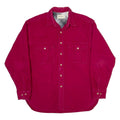 EDDIE BAUER Mens Plain Shirt Red Long Sleeve L