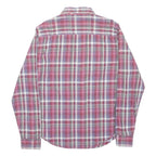 LEVI'S Mens Red & Blue Check Shirt L Cotton Casual Button Shirt Long Sleeve