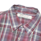 LEVI'S Mens Red & Blue Check Shirt L Cotton Casual Button Shirt Long Sleeve