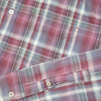 LEVI'S Mens Red & Blue Check Shirt L Cotton Casual Button Shirt Long Sleeve
