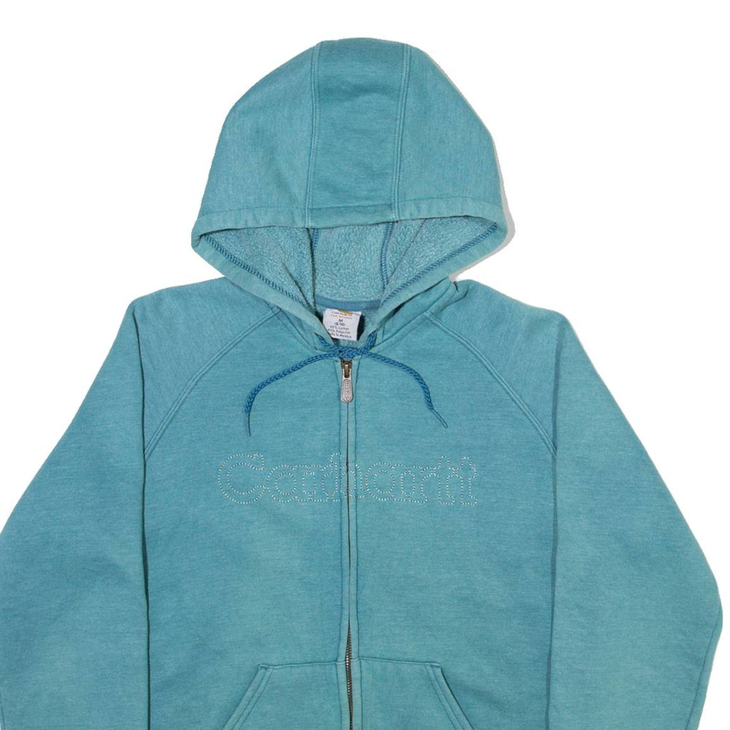 CARHARTT 8-10 Womens Green Hoodie Full Zip M
