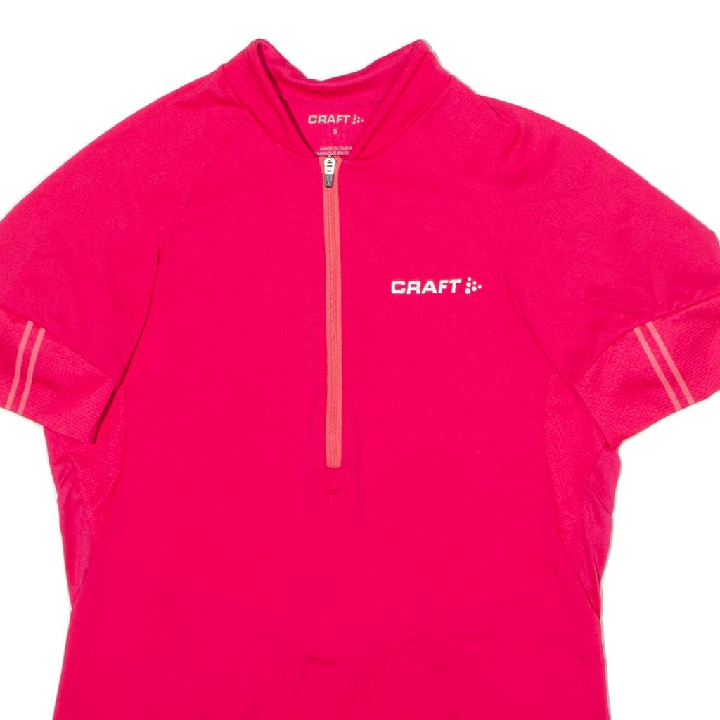 CRAFT Cycling Womens Jersey Pink 1/2 Zip S