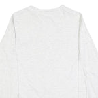 CHAMPION Mens White Graphic T-Shirt S Long Sleeve Crew Neck Cotton Blend