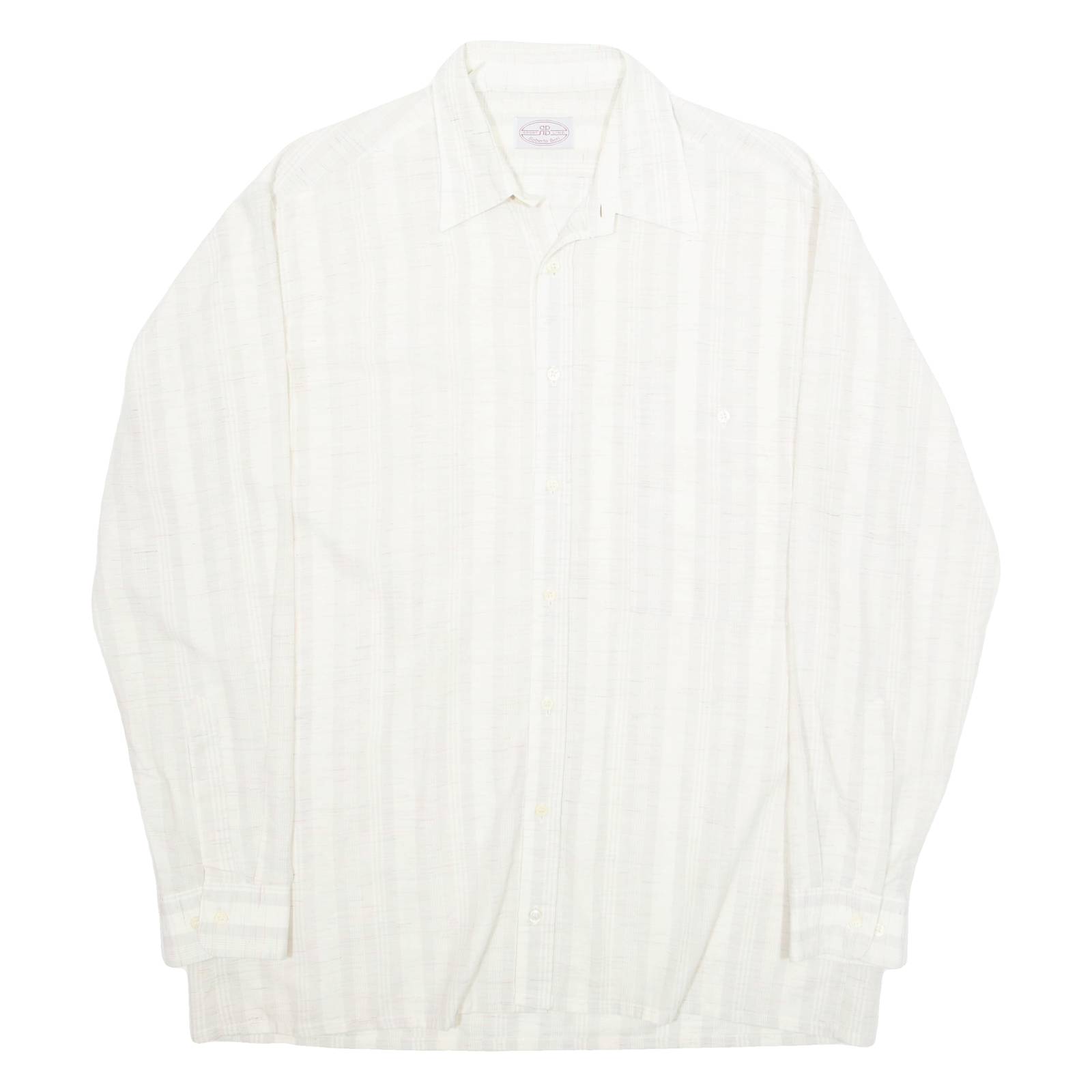 ROBERTO BARI Womens Printed Shirt Cream Collared Long Sleeve Striped XL