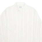 ROBERTO BARI Womens Printed Shirt Cream Collared Long Sleeve Striped XL