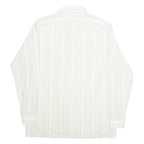 ROBERTO BARI Womens Printed Shirt Cream Collared Long Sleeve Striped XL