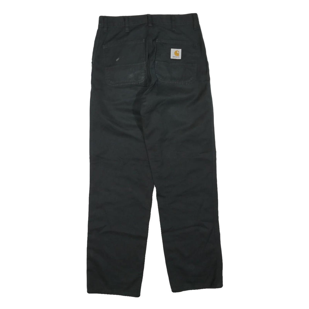 CARHARTT Mens Jeans Black Regular Straight Denim W30 L32 Durable Workwear
