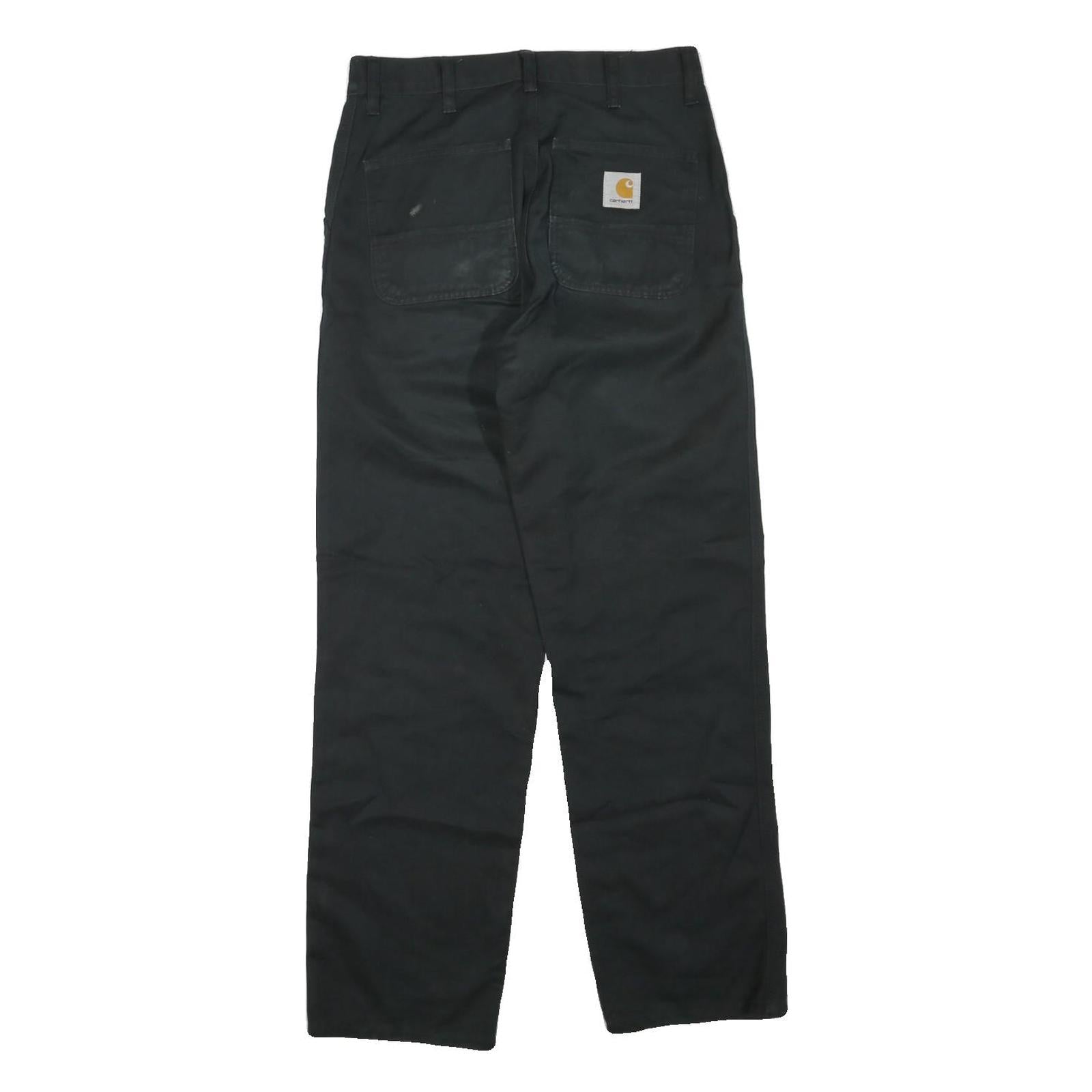 CARHARTT Mens Jeans Black Regular Straight Denim W30 L32 Durable Workwear