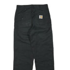 CARHARTT Mens Jeans Black Regular Straight Denim W30 L32 Durable Workwear