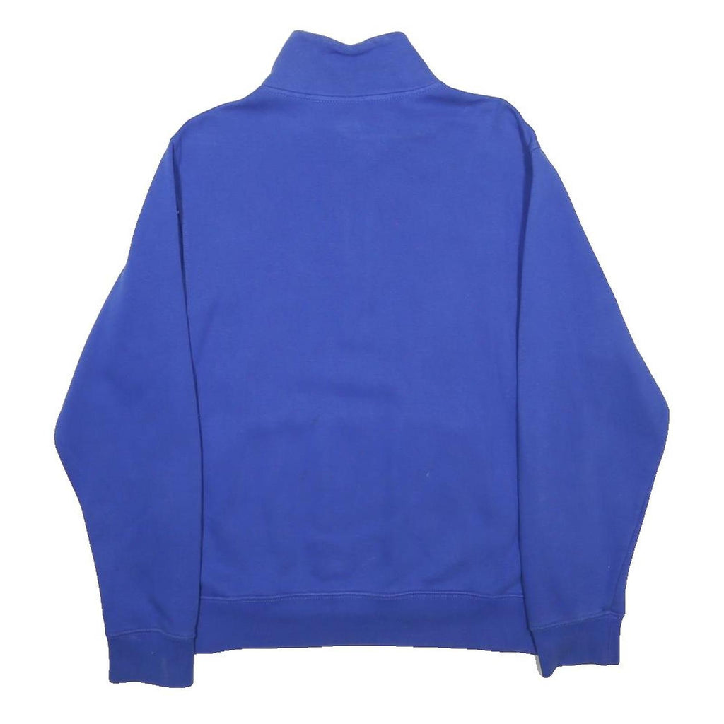 NIKE Mens Blue 1/4 Zip Sweatshirt S Cotton Blend Lightweight Pullover
