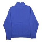 NIKE Mens Blue 1/4 Zip Sweatshirt S Cotton Blend Lightweight Pullover