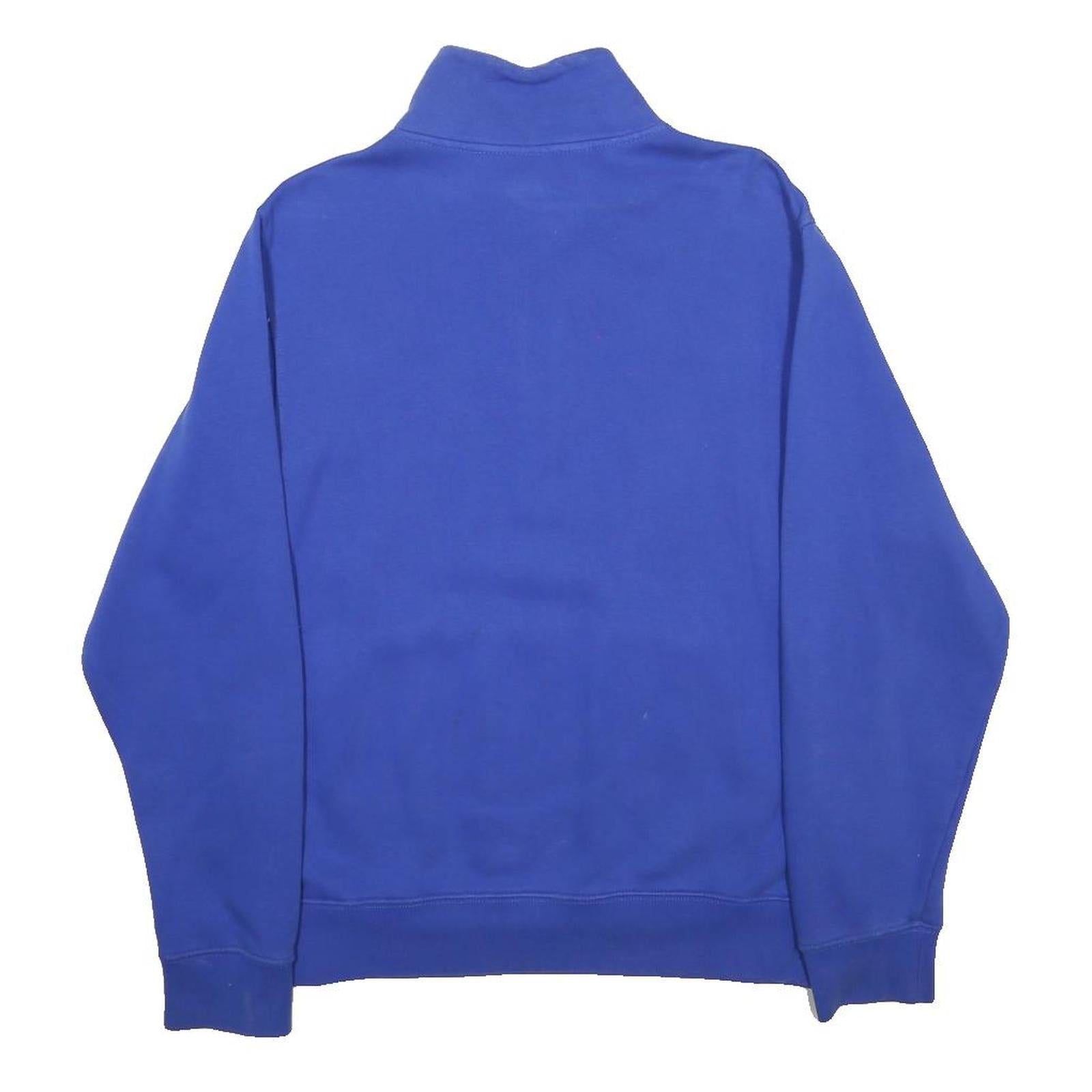 NIKE Mens Blue 1/4 Zip Sweatshirt S Cotton Blend Lightweight Pullover