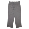 DICKIES Mens Regular Grey Cotton Blend Trousers W36 L32 Workwear Zip Closure