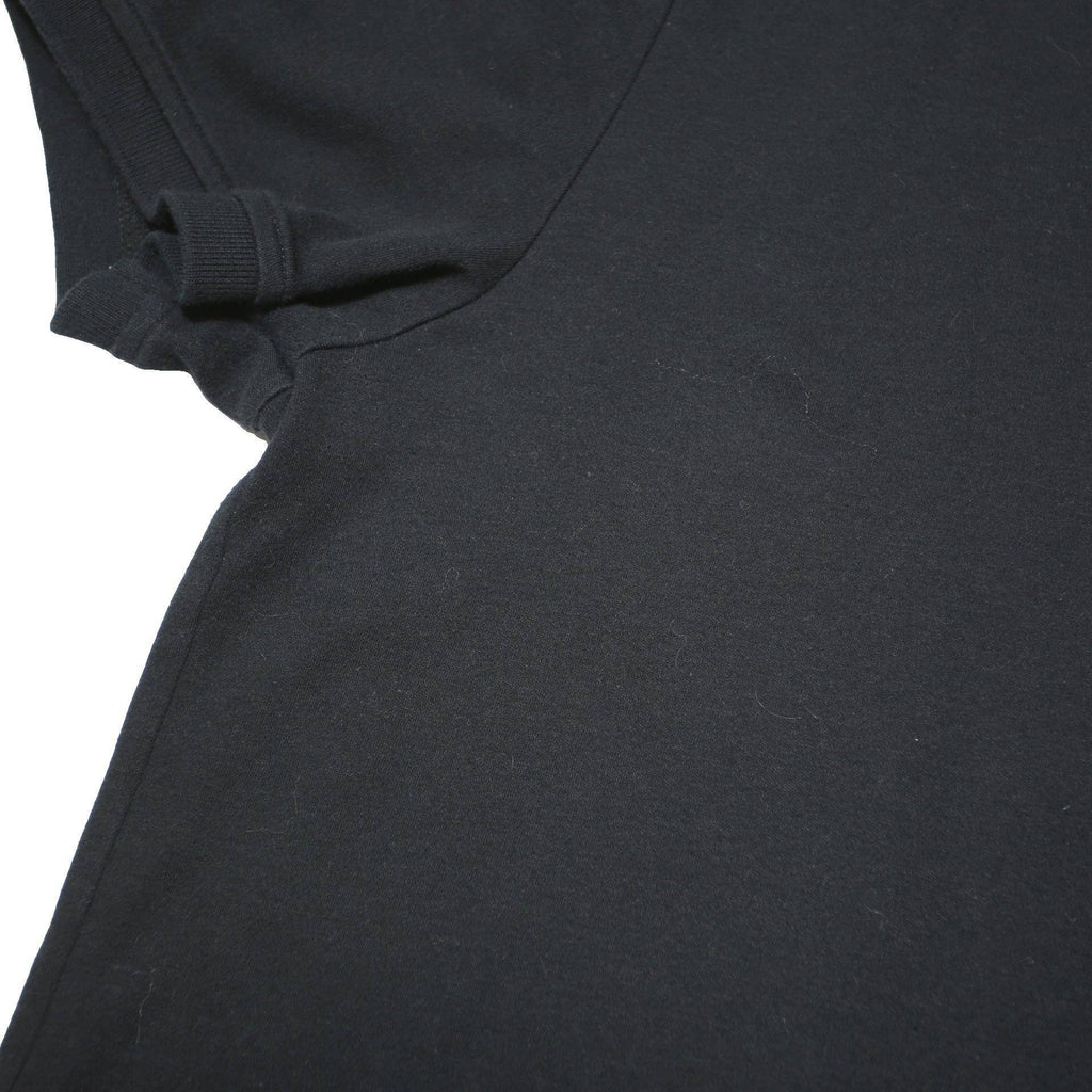 TOMMY HILFIGER Mens Black Short Sleeve Plain Polo Shirt L Classic Fit Logo