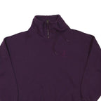PRO SPIRIT Mens Purple Quarter Zip Sweatshirt M Cotton Blend Casual Pullover