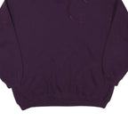 PRO SPIRIT Mens Purple Quarter Zip Sweatshirt M Cotton Blend Casual Pullover