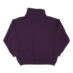 PRO SPIRIT Mens Purple Quarter Zip Sweatshirt M Cotton Blend Casual Pullover