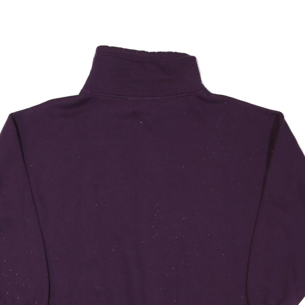 PRO SPIRIT Mens Purple Quarter Zip Sweatshirt M Cotton Blend Casual Pullover