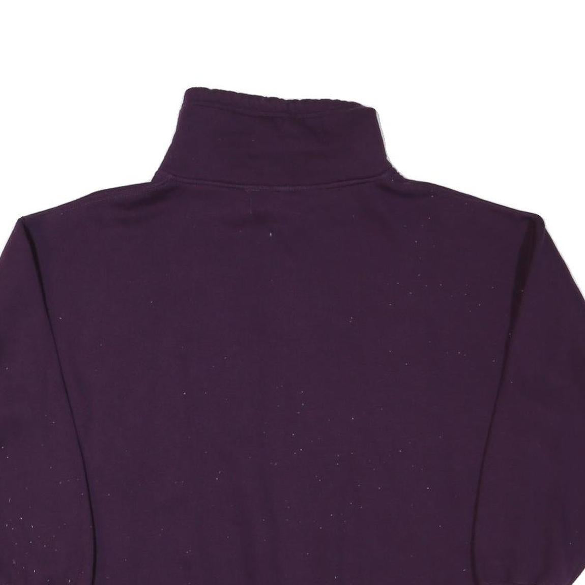 PRO SPIRIT Mens Purple Quarter Zip Sweatshirt M Cotton Blend Casual Pullover