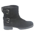 MASSIMO DUTTI Womens Black Suede Ankle Boots UK 6 Stylish Chunky Heel Casual