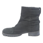MASSIMO DUTTI Womens Black Suede Ankle Boots UK 6 Stylish Chunky Heel Casual