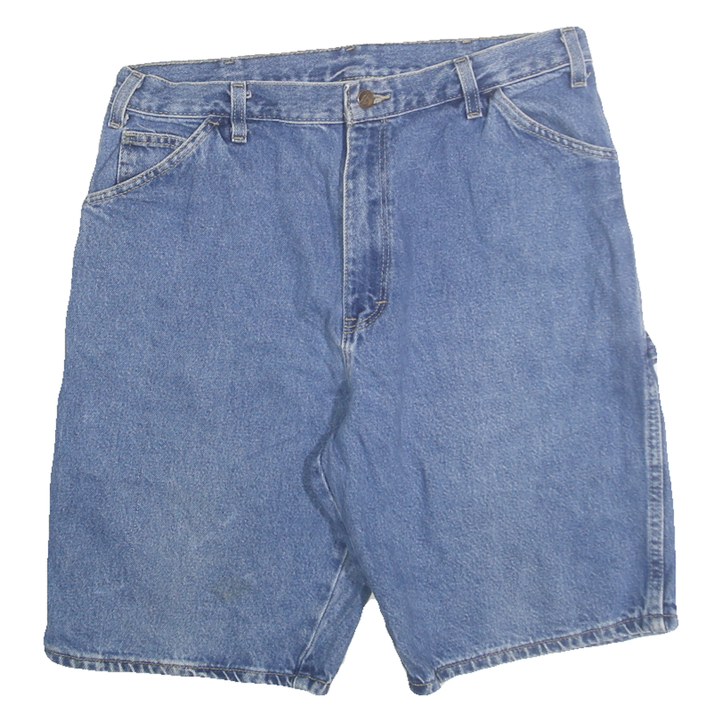 DICKIES Mens Denim Blue Casual Shorts M W33 Workwear Functional Pockets