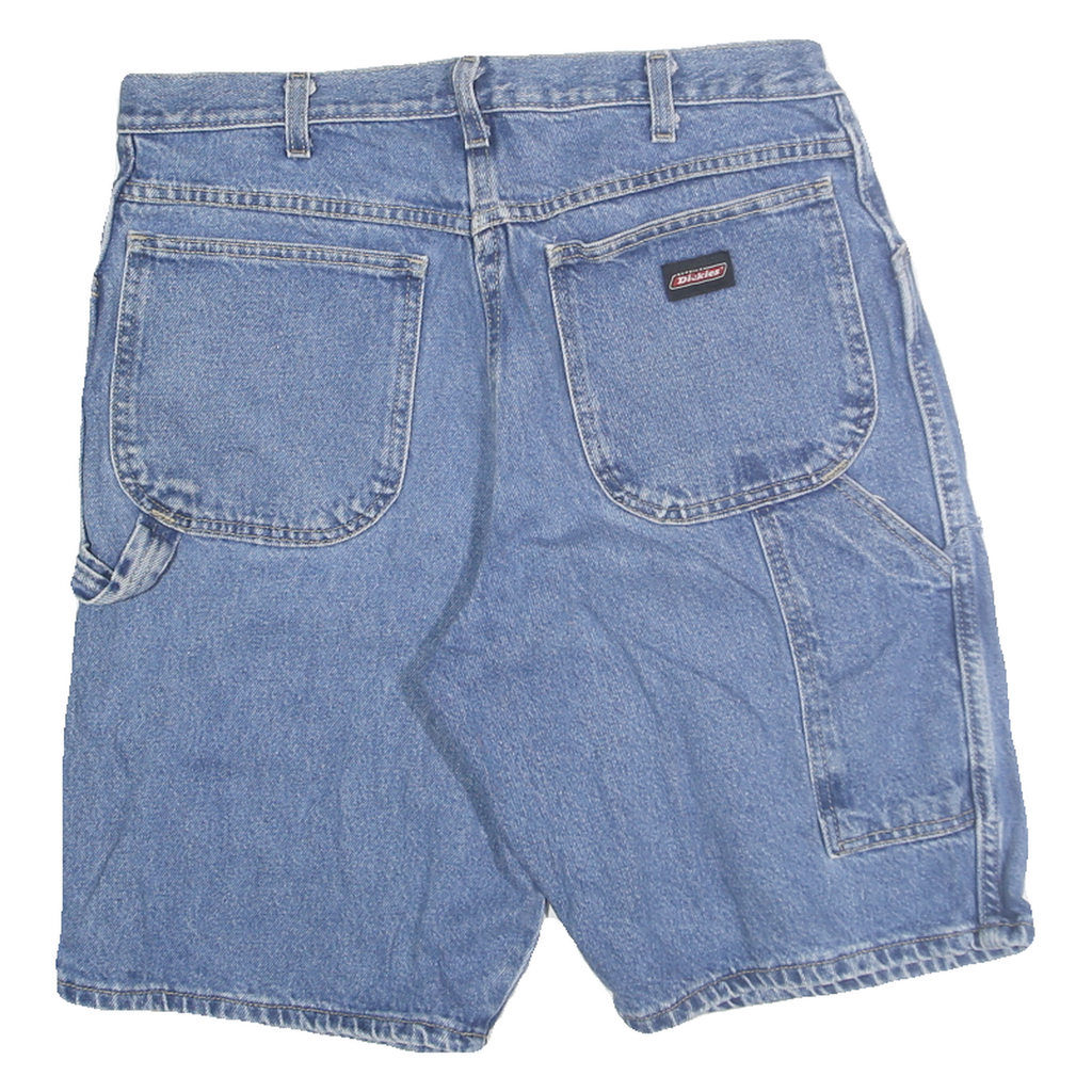 DICKIES Mens Denim Blue Casual Shorts M W33 Workwear Functional Pockets