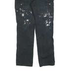 CARHARTT Mens Jeans Black Relaxed Cargo Denim W33 L34 Workwear Durable