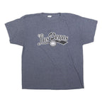 PORT & COMPANY Mens Blue Las Vegas Graphic T-Shirt XL Short Sleeve Crew Neck