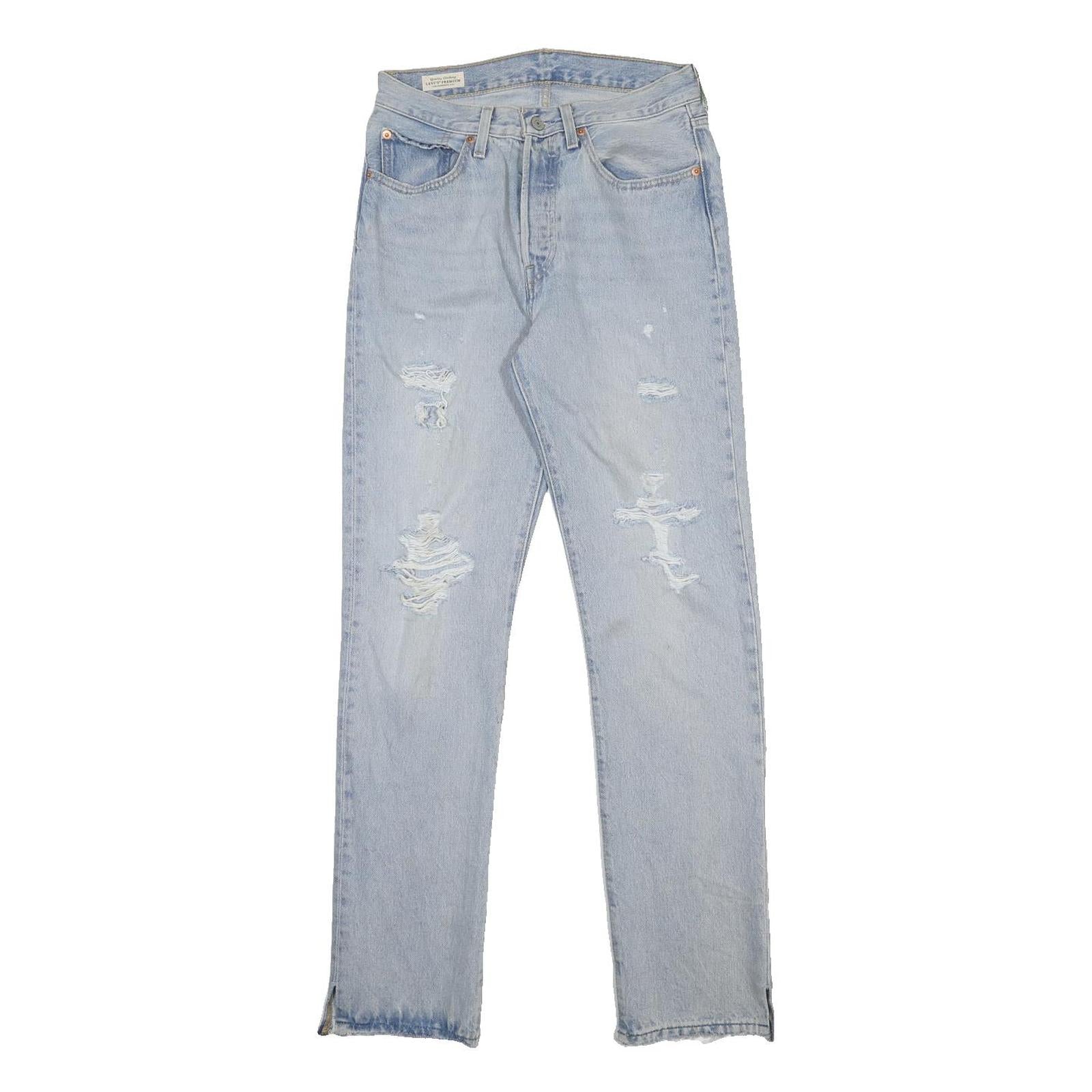 LEVI'S 501 BIG E Womens Jeans Blue Regular Straight Denim Light W26 L32