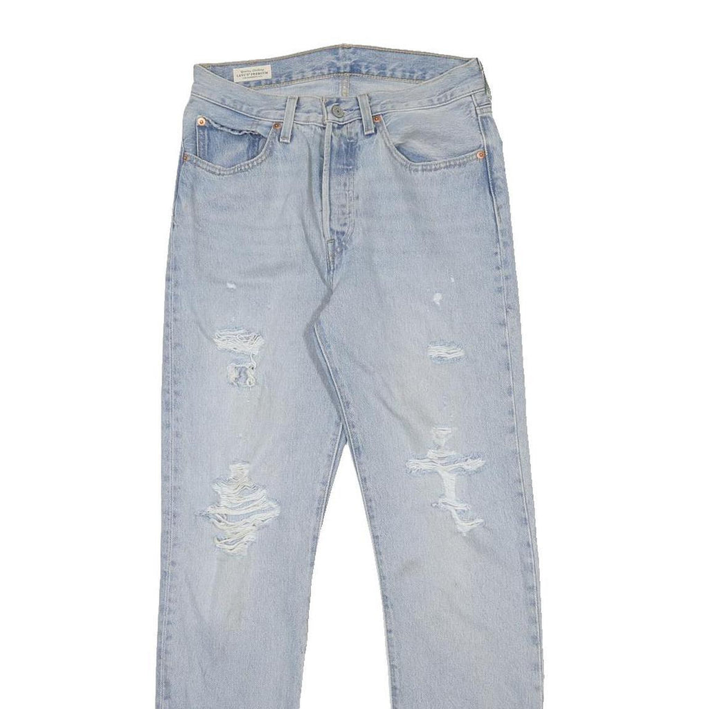 LEVI'S 501 BIG E Womens Jeans Blue Regular Straight Denim Light W26 L32