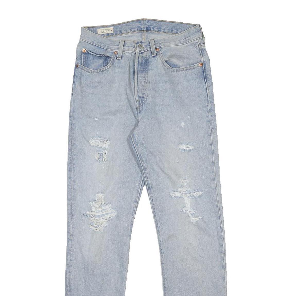 LEVI'S 501 BIG E Womens Jeans Blue Regular Straight Denim Light W26 L32