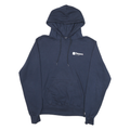 CHAMPION Mens Navy Blue Flexport Network Pullover Hoodie S Cotton Blend