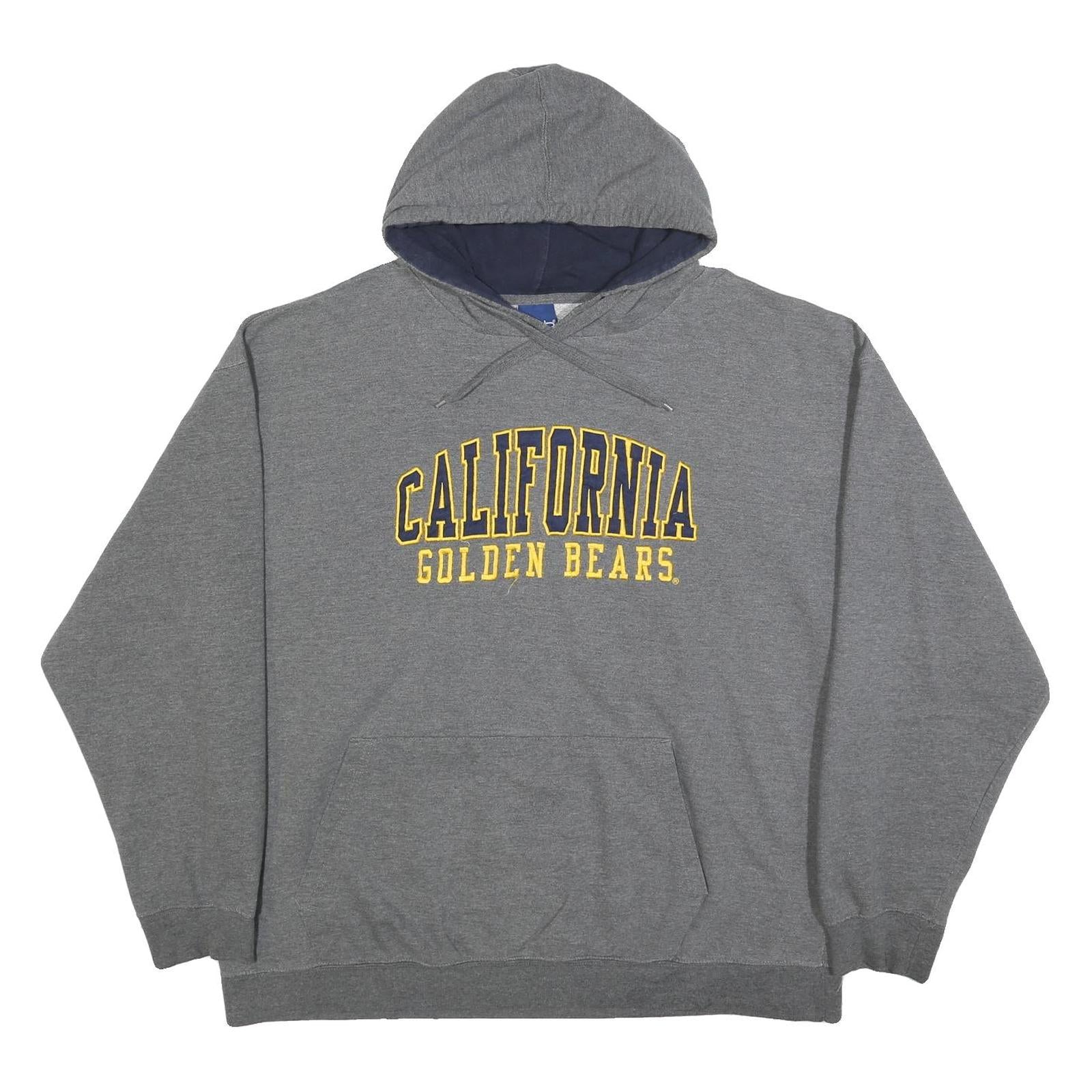 OLD VARSITY BRAND Mens Grey California Golden Bears Hoodie 2XL Cotton Blend
