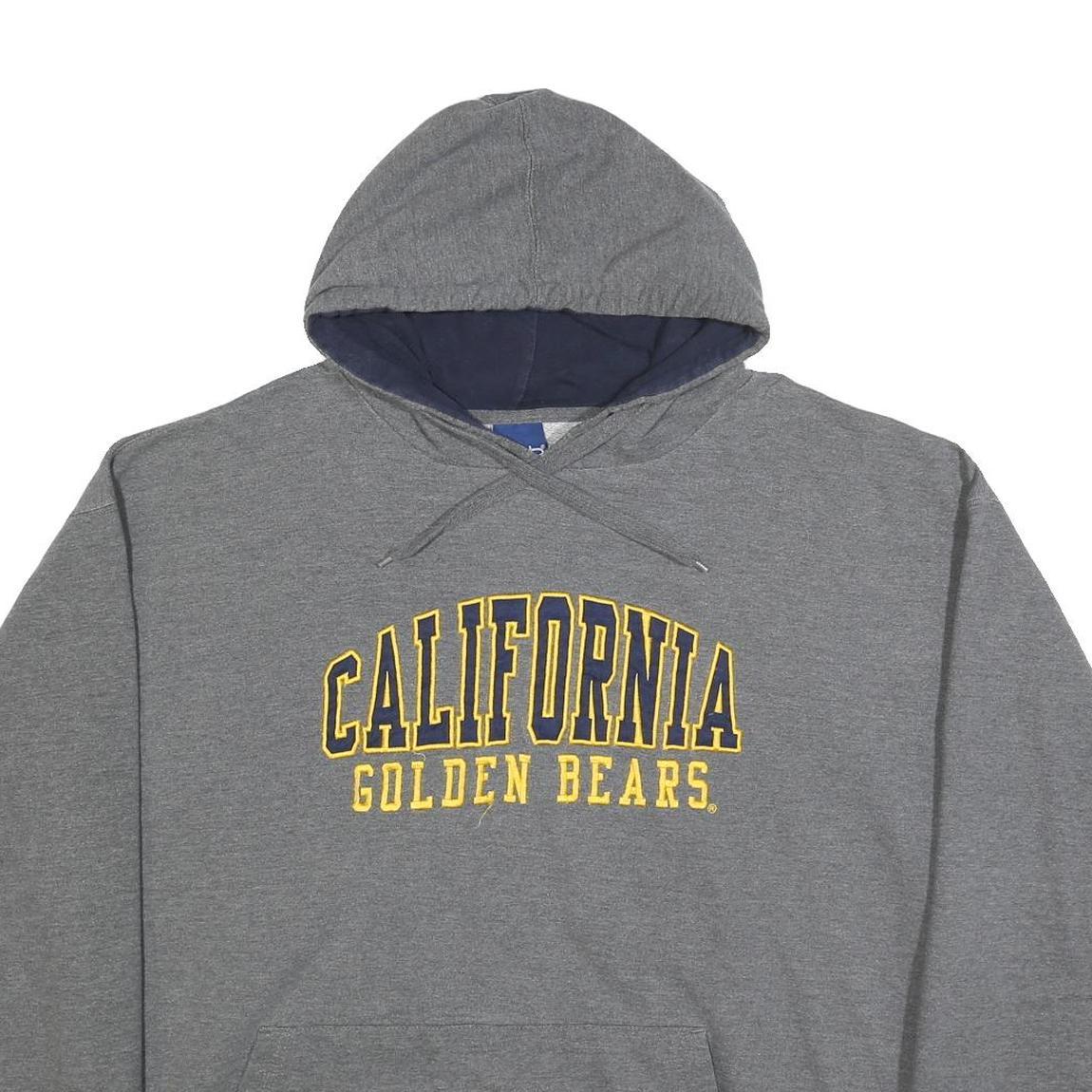 OLD VARSITY BRAND Mens Grey California Golden Bears Hoodie 2XL Cotton Blend